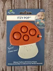 Itzy Ritzy Itzy Pop Silicone Teether with Sensory Popper Baby Infant 3M+ NEW