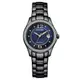 CITIZEN 星辰【FE1255-84L】LADYS系列 光動能時尚晶鑽腕錶-藍x黑 / 29.5mm