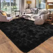 8x10 Area Rugs for Living Room, Ultra Soft Large Shag Black Bedroom Rug Upgra...