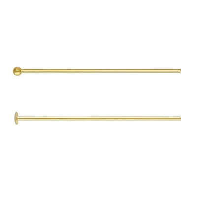 30pcs 14K Gold Filled Ball Headpins Cup Head Pin 26 24 22 gauge 25.4 38.1 50.8mm