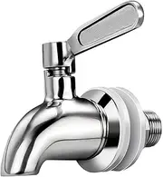 Bkinpid Stainless Steel Replacement Spigot for Beverage Dispenser, 304 Stainless Steel Drink Dispenser Water Filter Tap for Drink Sun Tea Glass Jar Container (1)
