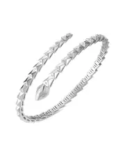 Forever Creations 14K 0.25 ct. tw. Diamond Flexible Snake Bangle Bracelet