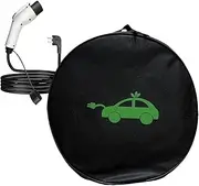 Jumper Cable Bag, Ev Charging Cable Organizer, Heavy-Duty Weatherproof Protective Case, Toolbag for Electric Vehicle Accessories, RV Power Cord Roadside Use, 14.17 x 14.17 x 3.94 inches