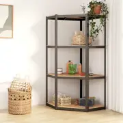 4-Tier Corner Shelf Steel Warehouse Shelves Garage Rack Industrial Shelving