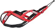 Pet Load-Bearing Sled Harness Dog Sled Harness Sled Leash Large Dog Husky Cross-Country Ski Scooter Harness Suitable for Medium and Large Dogs,Red,XL