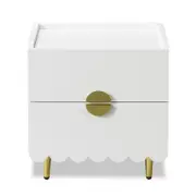 Venroy 45cm Two Drawer Bedside Table - White