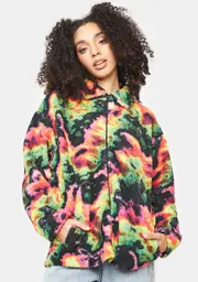 [NGOrder] Borg Tie Dye Zip Up Jacket