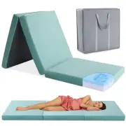 Tri Folding Memory Foam Camping Mattress for Outdoor Sleeping, Portable Water...