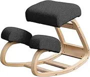 Kneeling Chair, Ergonomic Desk Chair for Office Home - Solid Wood Rocking Chair with High-Resilience Foam Seat Cushions - Improve Your Posture with Angled Rocking Stool