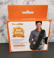 Furry Fido Black Adjustable Pocket Sling Pet Dog/ Cat Carrier Travel Hike