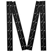 4Pack Continuous & Piano Hinges,Heavy Duty Stainless Steel Continuous Hinge with Hole for Mailbox,Wood Furniture Tool/Storage Boxes,Cabinets Door,Piano (12Inch,Black)