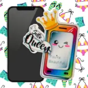 6 Selfie Queen Cell Phone Resin Planar Flatback Cabochon