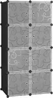 Cube Storage Organizer with Doors 8-Cube Shelves Closet Cabinet DIY