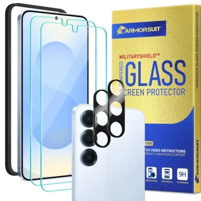 [2+2 Pack] ArmorSuit Samsung Galaxy S25 Plus Glass Screen + Camera Protectors