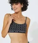 Calvin Klein Women's Sz XS CK One Cotton Unlined Bralette QF5727 Outline Stars