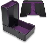 Forged Dice Co. The Keep Foldable Dice Tower with Dice Tray - Snap-Free Design - Ideal for RPG Players and Dungeon Masters - Easily Store and Transport - Purple