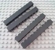 New LEGO Lot of 4 Black 1x10 Brick Pieces
