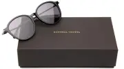 New BOTTEGA VENETA BV0260SK 001 Black-Ruthenium SUNGLASSES 55-18-145mm Italy