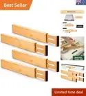 Adjustable Drawer Organizers Set - Spring-Loaded Dividers for Kitchen & Bathroom