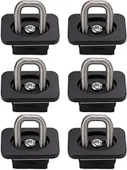 Cechoayuu 6 Pcs Truck Tie-Down Anchors, 35° Retractable Inner Bed, Retractable Truck Bed Anchor D-Rings, SILVERADO 2007+