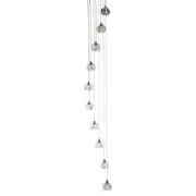 Fiorentino Champagne 10 Light Crystal & Clear Glass Pendant String Light