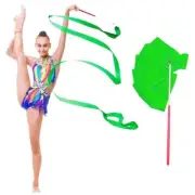 1PCS Colors Ribbon Dance Rhythmic Gymnastic Streamer Twirling Baton Rod T7W9