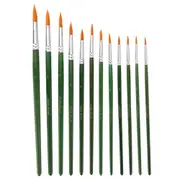 12pcs Acrylic Paint Brushes Pointed Paint Brushes Nylon Hair Watercolor Brush