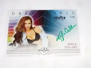 2016 Benchwarmer KAYLA COLLINS Dreamgirls Preview Green Auto/4 PLAYBOY Playmate