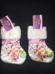 NICKELODEONS PAW PATROL MINI STOCKINGS 7" 2 PIECES NEW
