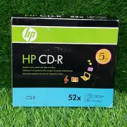 HP CD-R 52X 700 MB Data 80 Min Music - 5 Pack