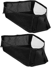 ASAKKURA Stroller Organizer Bag for Snacks Baby Stroller Mesh Organizer Oxford Fabric Universal Fit Stroller Hanging Storage Detachable Mesh Bag