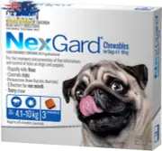 Flea & Tick Treatment Chewables for Medium Dogs (4.1-10kg) - Blue, Pack of 3