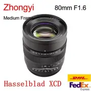 Zhongyi 80mm F1.6 Speedmaster MF Camera Lens for Hasselblad XCD X2D X1D X1DII