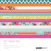 Kaisercraft, Fiesta, Paper Pad 6.5", Cheerful Cardstock, Flowers, Colorful