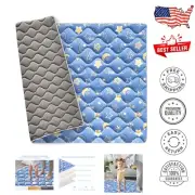 Thick 50" x 50" Odorless Baby Play Mat - Soft, Cushioned, Machine Washable