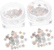 FOMIYES Chunky Glitter Nail Sequins Snowflake Nail Sequins for Christmas Manicure Decor for Women