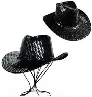 LYLAC Party HAT Cowboy Sequin Black