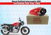 Royal Enfield "Ravishing Red Petrol Gas Fuel Tank For Interceptor 650"