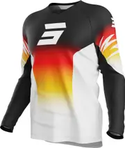 Shot Draw X-Trem Kids Motocross Jersey, black-white-orange, Size 8 - 9 Black White Orange