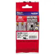 Brother P-Touch TZES141 0.7" x 26.2 ft. TZe Labeling Tape - Black on Clear New