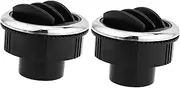 Cabilock 2Pcs Vent Deflector for Bus Air Conditioning Durable Electroplated Finish Cooling for Various Vehicle Efficient Heat Dissipation Sleek Design