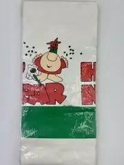 NOS Vintage Ziggy Happy New Year Paper Tablecloth 54x96 Inches
