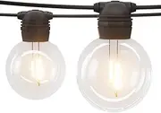 Jingle Jollys Solar Festoon Lights Outdoor 23M Warm Fairy String Light, Christmas Decoration Garden Party Wedding Yard Decor Lighting Strip Bulb, 20 LED Bulbs Power Water Resistant
