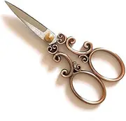 Stainless Steel Vintage Scissors Fabric Cutter Embroidery Tailor Scissor Thread Sewing Tools Shears zhengpingpai (Color : Red coopper)