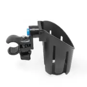 Button-Lock Universal Cup Holder for Walker/Wheelchair/Rollator (Black)