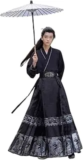 Vintage Hanfu Horse Face Skirt Chinese Traditional Hanfu Set for Men's Cosplay, Stage, Photography