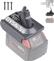 for Dyson V6 for Milwaukee Battery Adapter to for Dyson Animal Series Absolute Motorhead Slim SV04,for 21.6V Series Vacuums (V6)