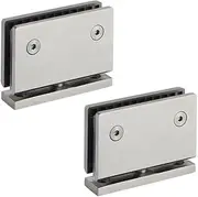 Glass Door Hinge,Bathroom Clamp,Pivot Hinges,Frameless Glass Door Hinges Bathroom Glass Clamps Rotate 360 ​​degrees 304 Stainless Steel Bathroom Door Hinge Up and Down Axis 90 Degree Positioning Beari
