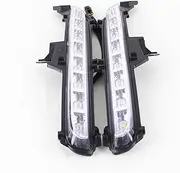 Fog Light 12V Car LED DRL Daylights For Rio K2 2015 2016 Yellow Turn Signal Daytime Running Headlamps Auto Driving Lamp