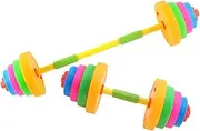 Generic 1 Set Adjustable Dumbbell and Barbell Lightweight Plastic Hand Weights for Arm Strength Training Fun Exercise for Boys for Gymnastics and Dance Activities